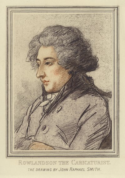 Retrato de Thomas Rowlandson el caricaturista de John Raphael Smith