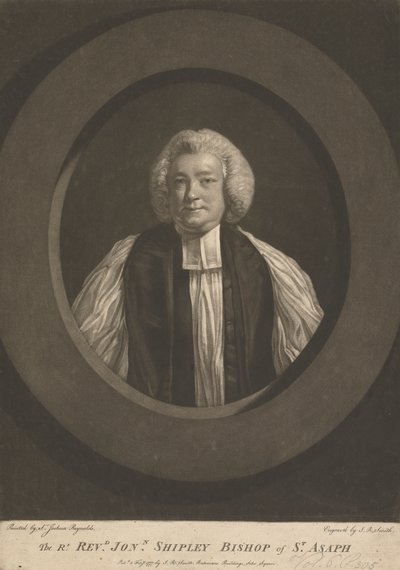 Reverendo Jonathan Shipley, Obispo de St. Asaph de John Raphael Smith