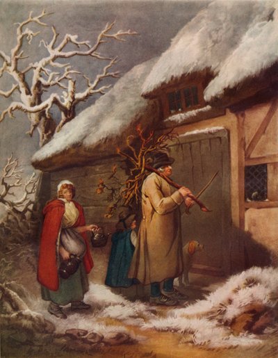 La familia de la cabaña, siglo XVIII, 1916 de John Raphael Smith