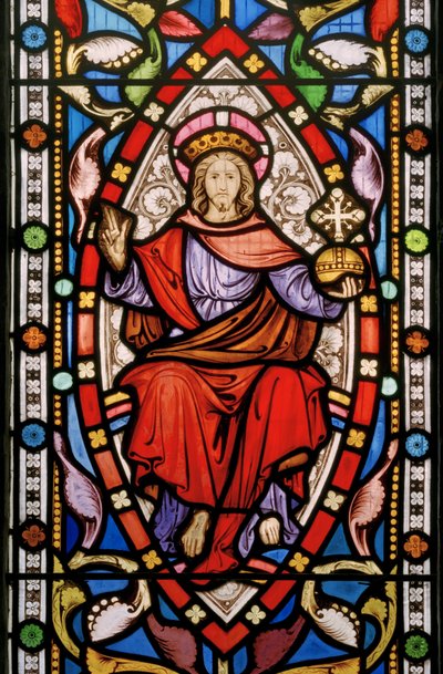 Great Milton, Santa María, Clayton & Bell, John Richard Clayton (1827-1913), Cristo en Majestad, c.1859 de John Richard Clayton