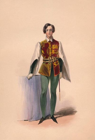 Invitado con disfraz para el Baile de Disfraces de la Reina Victoria, 12 de mayo de 1842, 1843 de John Richard Coke Smyth