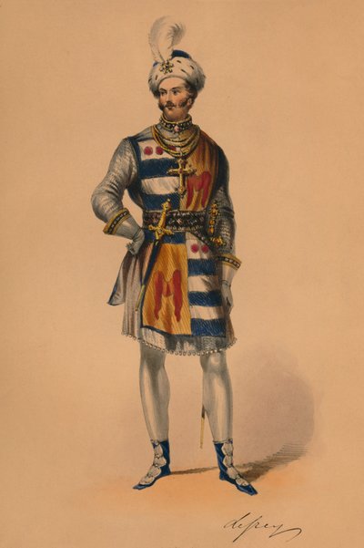 Invitado en disfraz para el Baile de Disfraces de la Reina Victoria, 12 de mayo de 1842, 1843 de John Richard Coke Smyth