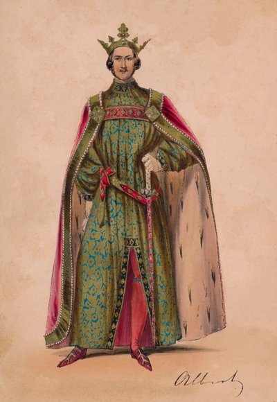 Príncipe Alberto disfrazado de rey Plantagenet Eduardo III para el Bal Costumé, 12 de mayo de 1842, 1843 de John Richard Coke Smyth