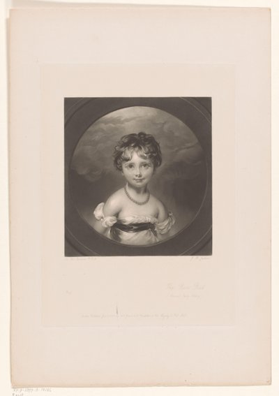 Portret de Emily Ashley-Cooper The Rose Bud / (Present Lady Ashley) (título sobre el objeto) de John Richardson Jackson
