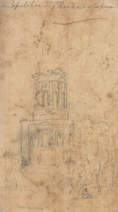 Un sepulcro en la carretera cerca de Capua de John Robert Cozens