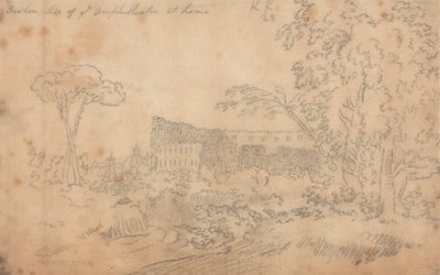 Lado roto del Anfiteatro de Roma de John Robert Cozens