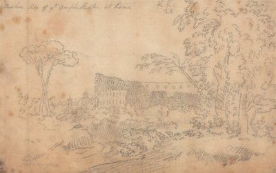Lado roto del Anfiteatro de Roma de John Robert Cozens