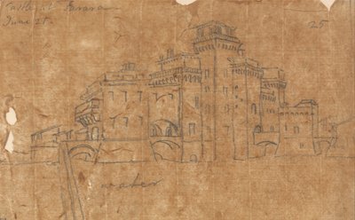 Castillo de Ferrara, 21 de junio de John Robert Cozens