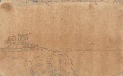 Castillo en el Granatello, Portici, 23 de agosto de John Robert Cozens
