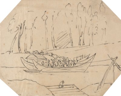 Ganado en un barco de John Robert Cozens