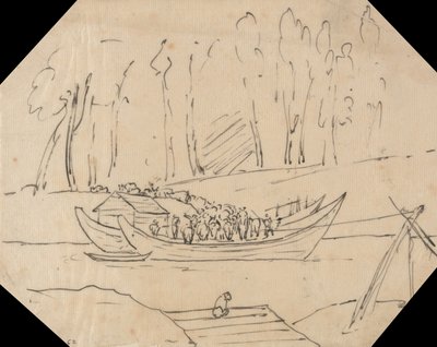 Ganado en un barco de John Robert Cozens