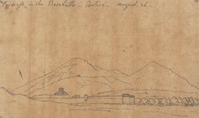 Fortaleza en el Boschetto, Portici, 26 de agosto de John Robert Cozens