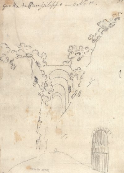 Gruta de Posillipo de John Robert Cozens