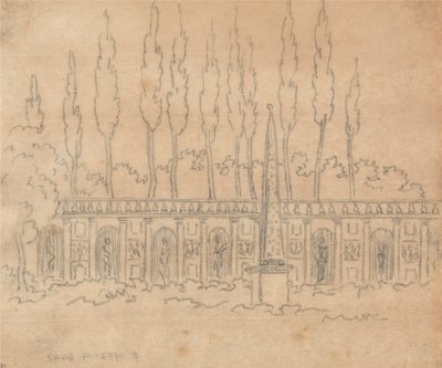 En el jardín de una villa de John Robert Cozens