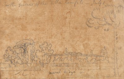 En los jardines de Villa Pamphili, 1 de julio de John Robert Cozens