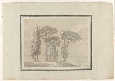 Pino italiano y ciprés Pino italiano y ciprés de John Robert Cozens