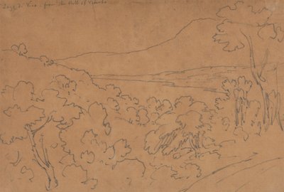 Lago di Vico desde la colina de Viterbo de John Robert Cozens