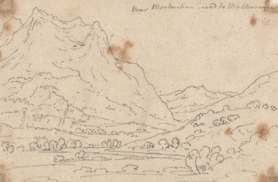 Cerca de Montmilian, camino de Malterverne de John Robert Cozens