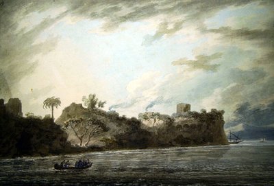 En la costa de Posillipo, cerca del punto, desde Montechiaro de John Robert Cozens