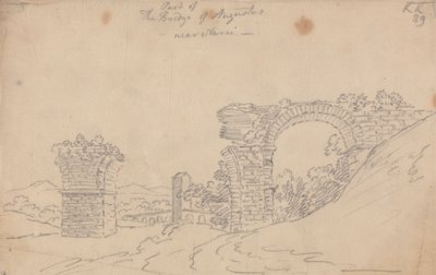 El puente de Augusto, cerca de Narni de John Robert Cozens