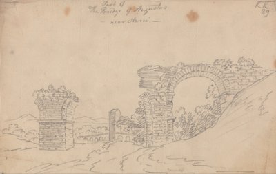 El puente de Augusto, cerca de Narni de John Robert Cozens