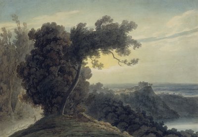El Lago de Albano y el Castillo Gandolfo, c.1783-85 de John Robert Cozens