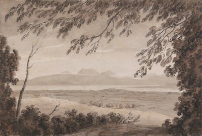 El lago Lemán desde el cantón de Berna de John Robert Cozens