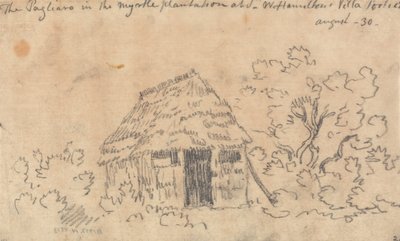 El Pagliaro en la plantación de mirtos de la Villa de Sir William Hamilton, Portici de John Robert Cozens