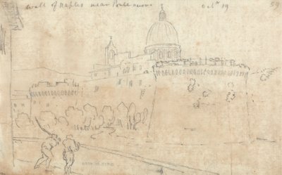La Muralla de Nápoles cerca del Ponte Nuovo de John Robert Cozens