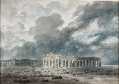Dos grandes templos en Paestum de John Robert Cozens