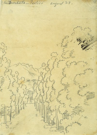 Bosque, de un álbum de trazados de John Robert Cozens