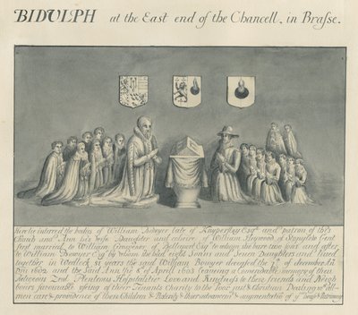 Placa de latón en la Iglesia de Biddulph - William Bowyer de Knipersley de John Robert Fernyhough