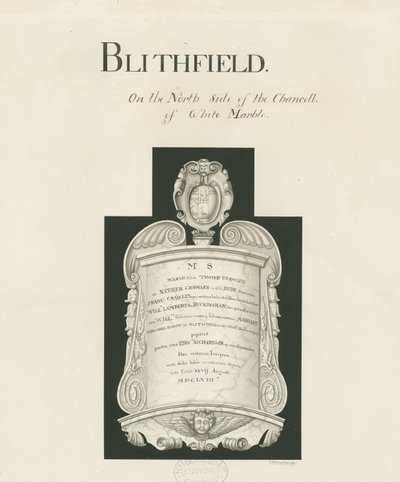 Lápida en la Iglesia de Blithfield - Mary Crawley de John Robert Fernyhough