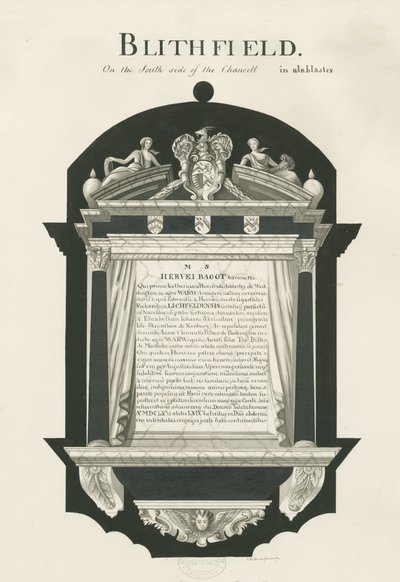 Placa en la Iglesia de Blithfield - Sir Hervey Bagot, Bart. de John Robert Fernyhough