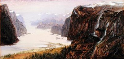 Aardals Sogne Fjord, Noruega, una mañana a principios de verano de John Robert Mather