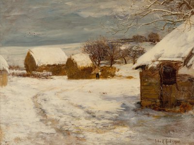 Una granja en invierno de John Robertson Reid