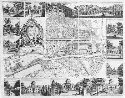 Casa Chiswick del plan de Chiswick, 1736 de John Rocque