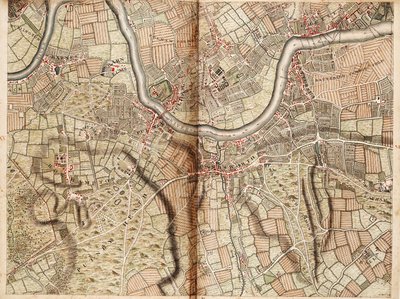 Mapa de Barnes, Battersea, Putney y Wandsworth de John Rocque