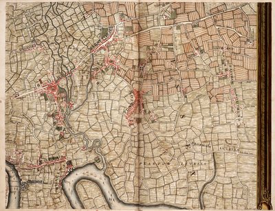Mapa de Bow, Stratford, Blackwall y Plaistow de John Rocque