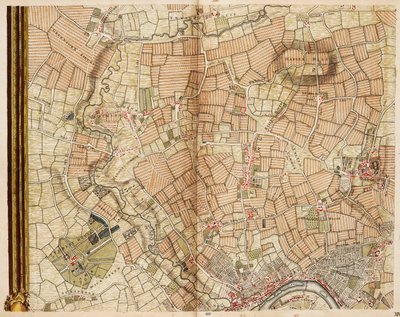 Mapa de Greenford, Osterley, Ealing y Kew de John Rocque