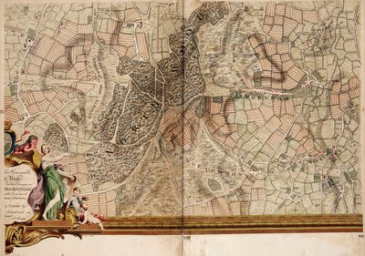 Mapa de Streatham, Croydon y Sydenham de John Rocque