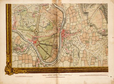 Hoja 16 de: Levantamiento topográfico exacto de las ciudades de Londres y Westminster, el distrito de Southwark, con el campo a unas diez millas a la redonda... de John Rocque