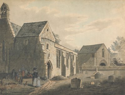 Iglesia, cementerio y figuras (El cementerio) de John Roe of Warwick
