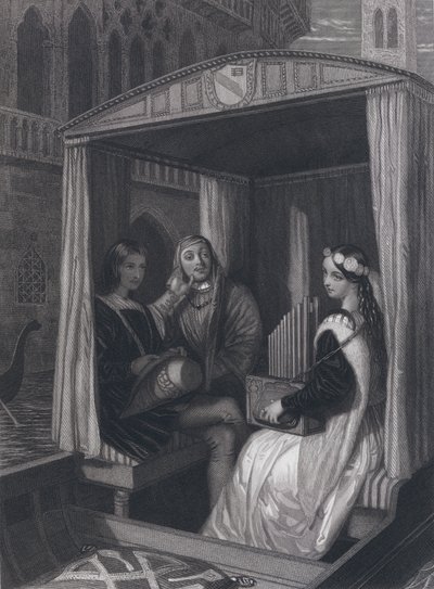 Lady Viola y sus tutores (grabado) de John Rogers (after) Herbert