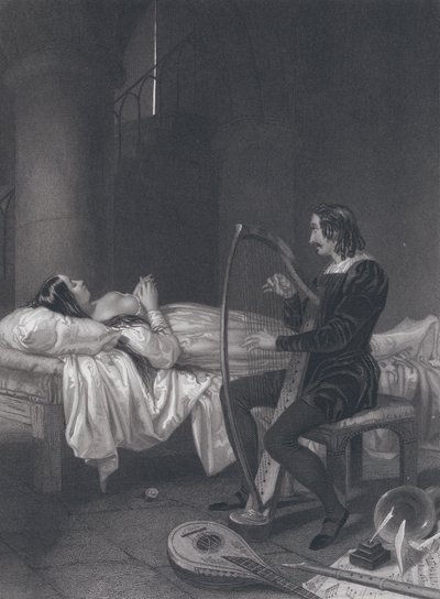 El músico de Malamocco (grabado) de John Rogers (after) Herbert