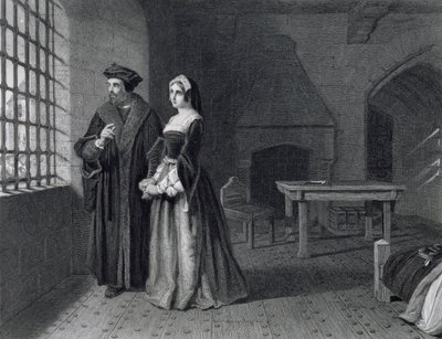 Sir Thomas More (1478-1535) grabado por Outrim de John Rogers Herbert