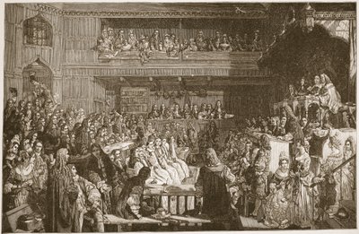 La absolución de los siete obispos, 1688, ilustración de 