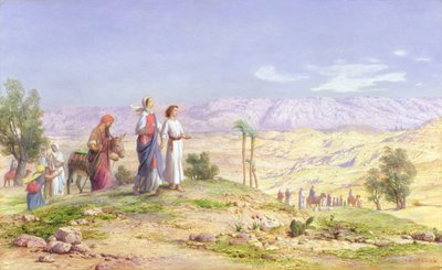 La Sagrada Familia Aproximándose a Jerusalén desde Nazaret de John Rogers Herbert