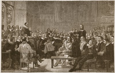 La Asamblea de Divinos de Westminster, ilustración de 