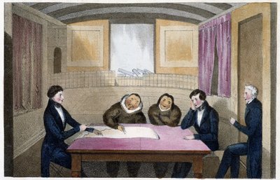 Los esquimales Ikmalik y Alelagliu - Dibujo del Capitán Ross de John Ross
